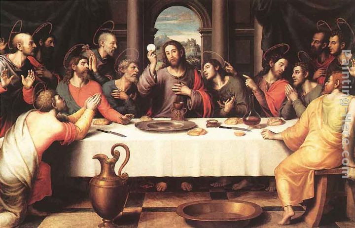 The Last Supper painting - Juan de Juanes The Last Supper art painting